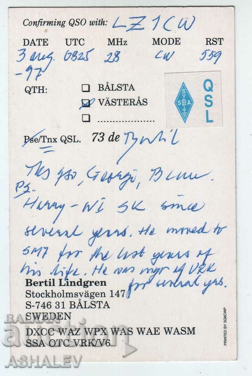 Κάρτα ραδιοερασιτέχνη με τιμή 1.00 BGN | € 0.51 Κάρτα ραδιοερασιτέχνη με τιμή 1.00 BGN | € 0.51