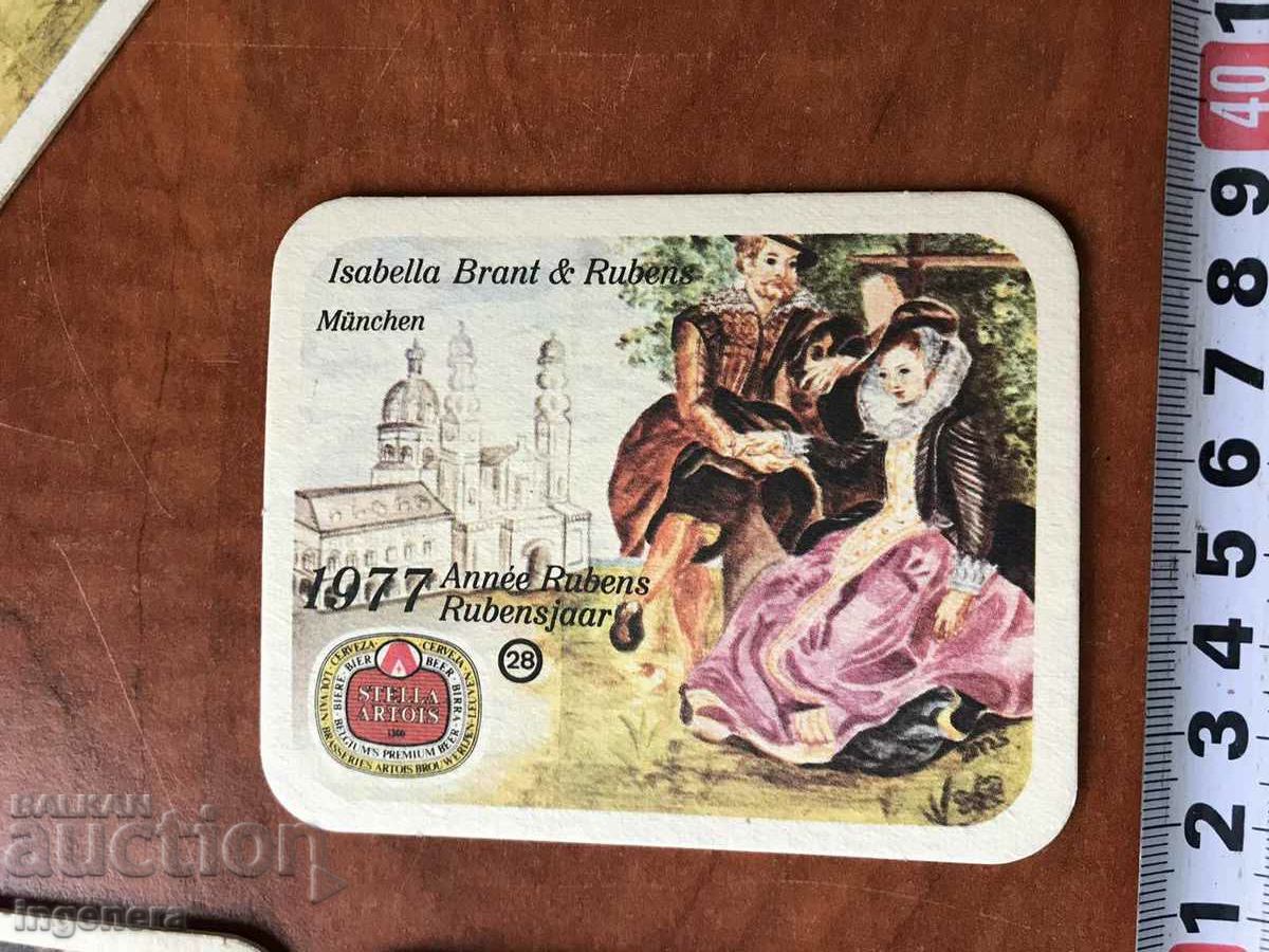 Auction ADVERTISING BEER PLATE-STELLA ARTOIS-4 PCS Auction ADVERTISING BEER PLATE-STELLA ARTOIS-4 PCS