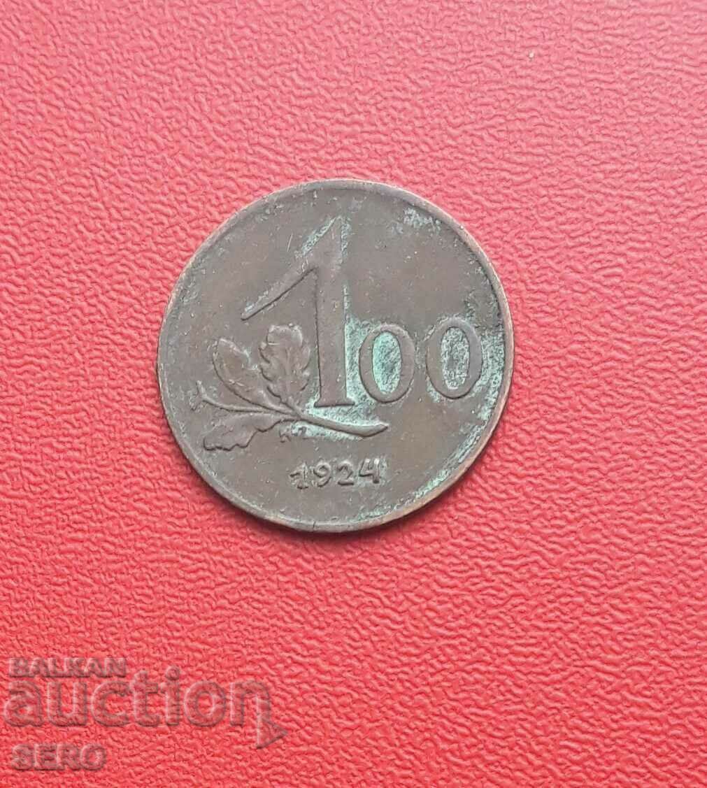 Austria-100 kroner 1924
