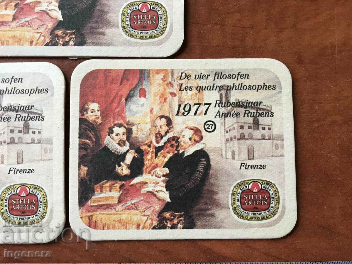 ADVERTISING BEER PLATE-STELLA ARTOIS-3 PCS. with price 6.00 BGN | € 3.07