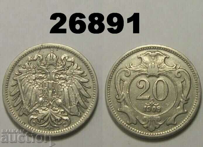 Austria 20 Heller 1908
