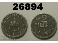 Hungary 2 fillers 1917 σίδερο