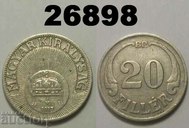 R! Унгария 20 филера 1927 рядка