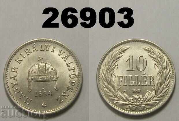 Hungary 10 fillers 1894
