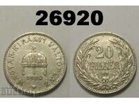 Hungary 20 fillers 1908