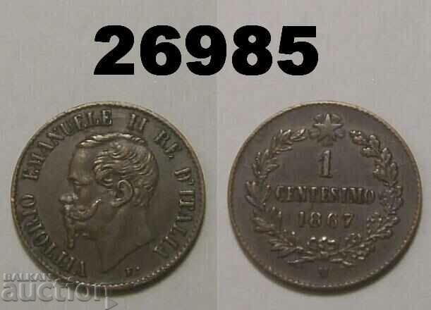 Italy 1 centesimo 1867 M excellent