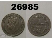 Italy 1 centesimo 1867 M excellent