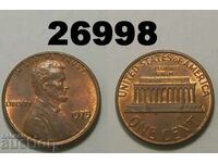 Moneda SUA de 1 cent 1975 UNC
