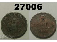 Lombardia Veneția 5 centimes 1852 V