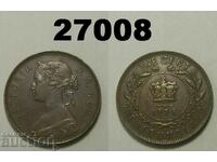 Newfoundland One cent 1876 Отлична