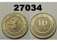 Belgium 10 centimes 1862 Excellent