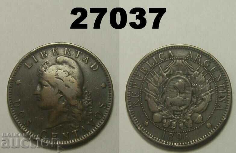 Argentina 2 centavos 1896 Rare