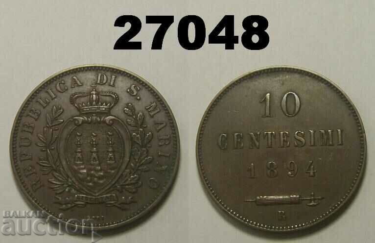 San Marino 10 centesimi 1894
