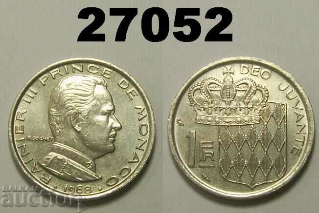 Moneda Monaco 1 franc 1968