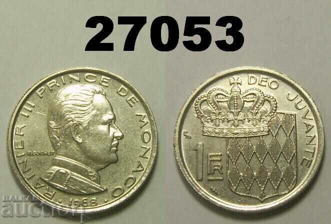 Monaco 1 franc 1968 coin