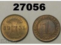 Germany 1 Reichpfennig 1931 E