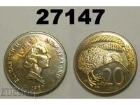 New Zealand 20 pence 1987