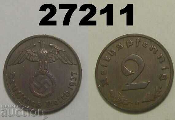 Germany 2 Pfennig 1937 D