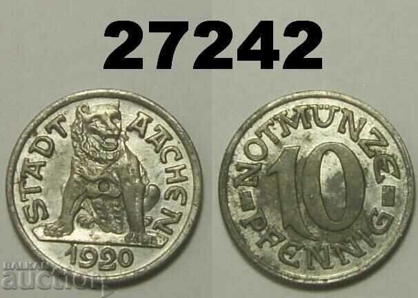 Aachen 10 pfennig 1920 Germania