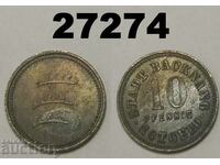 Backnang 10 pfennig 1918 Coroziune