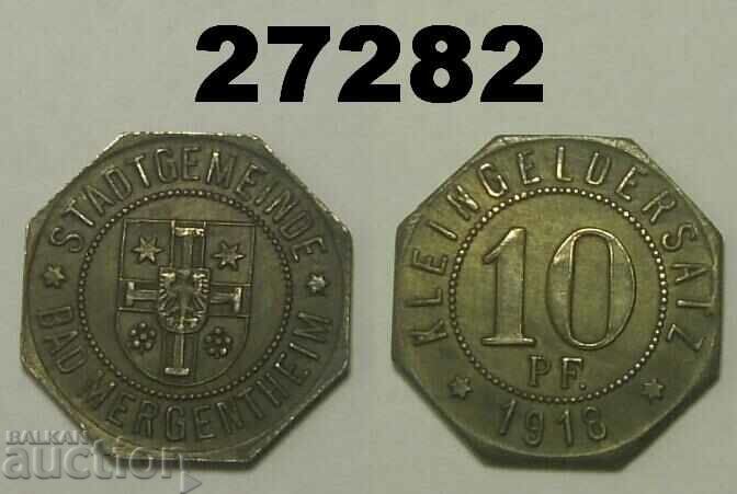 Mergentheim 10 pfennig 1918 Γερμανία
