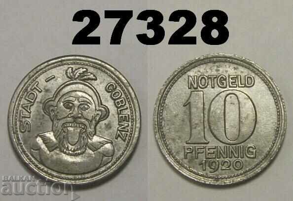 Coblenz 10 pfennig 1920 Γερμανία