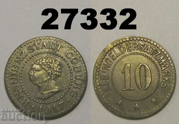 Coburg 10 pfennig 1917 Германия