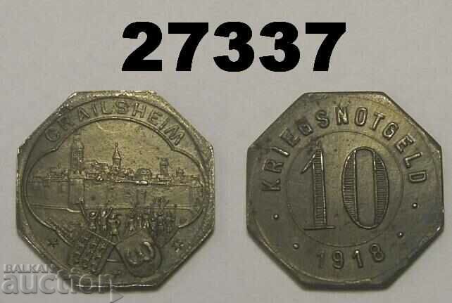 Crailsheim 10 pfennig 1918 Γερμανία
