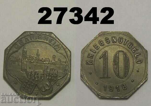 Crailsheim 10 pfennig 1918 Germany
