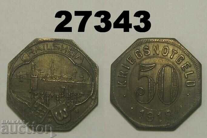 Crailsheim 50 pfennig 1918 Γερμανία