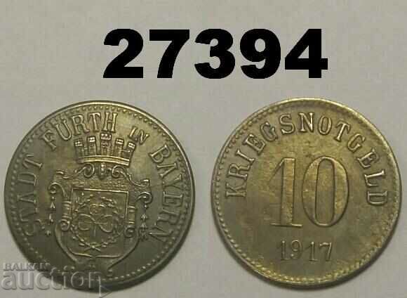 Fürth 10 pfennig 1917 Germania
