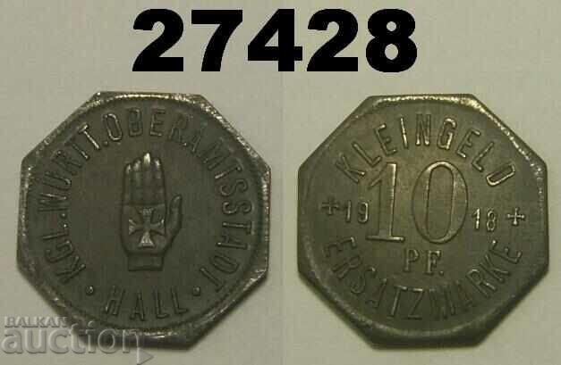 Hall 10 pfennig 1918 Γερμανία