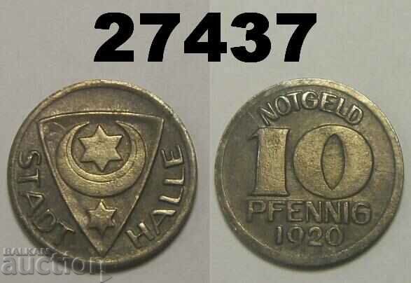 Halle 10 pfennig 1920 Γερμανία