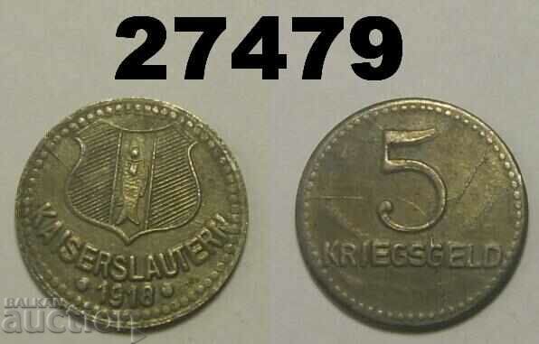 Kaiserslautern 5 pfennig 1918 Germania