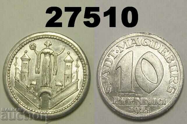 Magdeburg 10 pfennig 1921 Germania