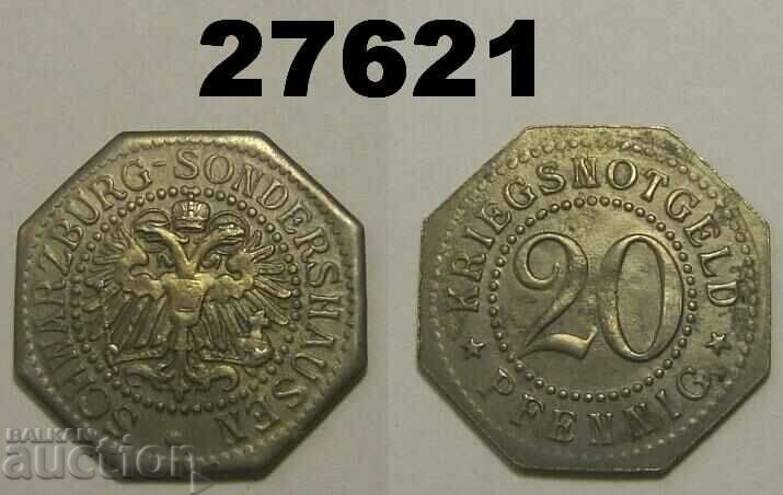 R! Schwarzburg-Sondershausen 20 pfennig Notgeld Germany