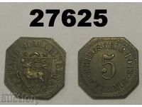 Sigmaringen 5 pfennig 1918 Γερμανία