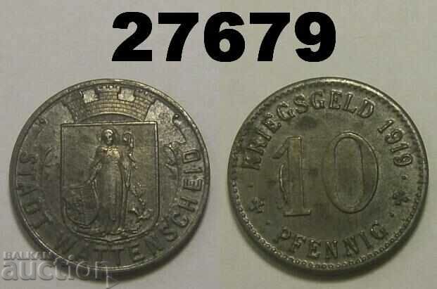 Wattenscheid 10 pfennig 1919 Γερμανία