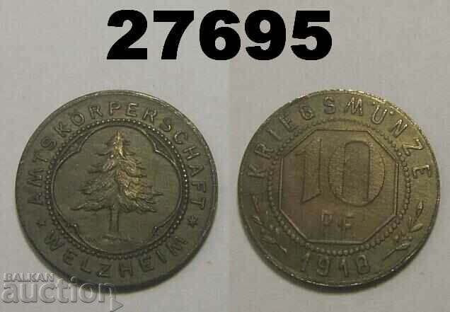 Welzheim 10 pfennig 1918 Γερμανία