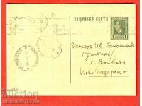 BULGARIA carte poștală de călătorie ștampilată GRIVNA cu 1 Lev - BORIS 1932