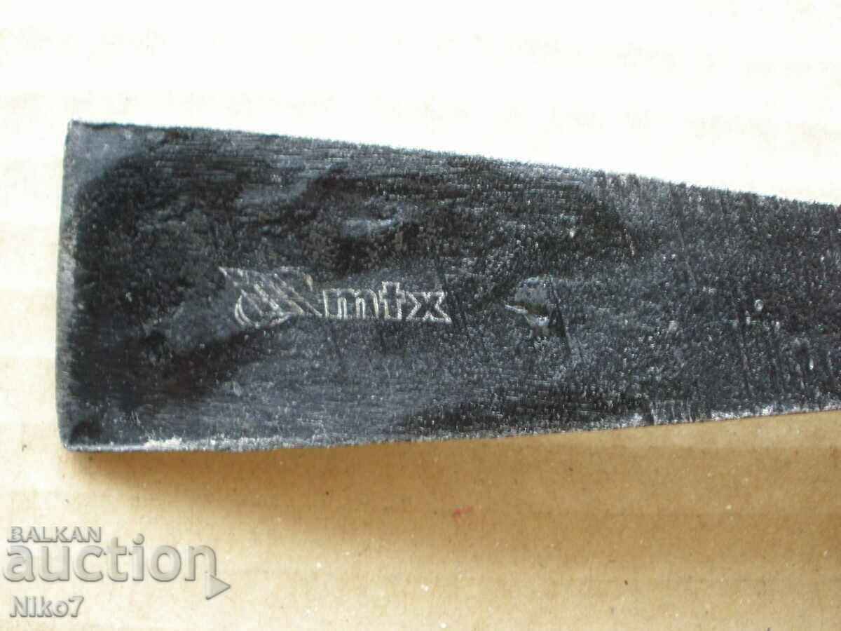 Delivery of A small, branded pickaxe.