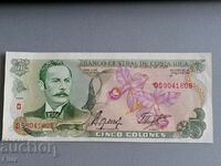 Banknote - Costa Rica - 5 column UNC | 1989