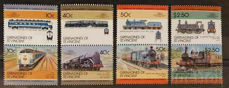 Grenadine/St Vincent 1985 Locomotive seria a doua MNH