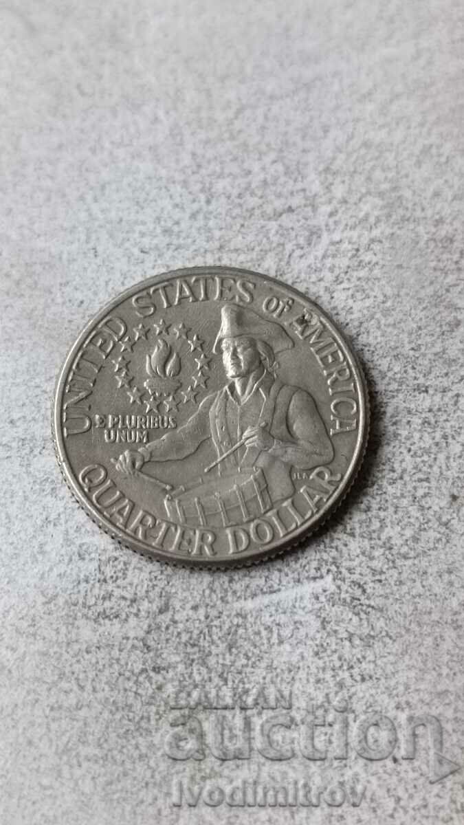 USA 25 cents 1976 200 Years of Independence