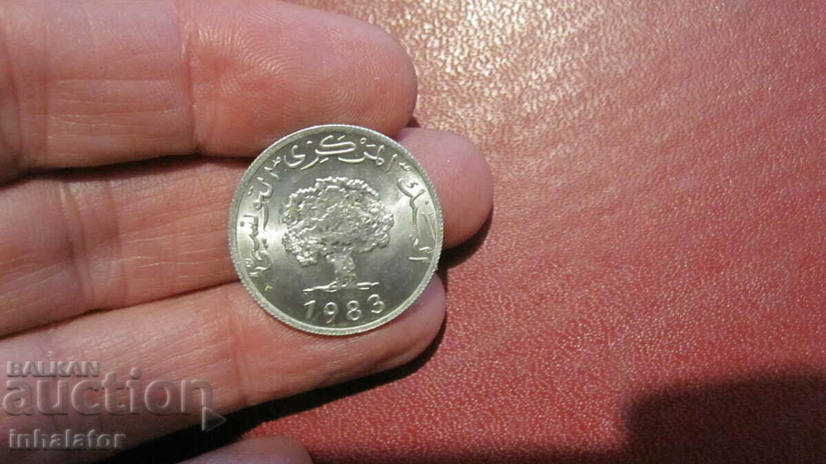 5 milimetri Tunisia 1983 - aluminiu