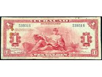 Netherlands Antilles Curacao 1 gulden 1942 PIck 35a Ref 9311