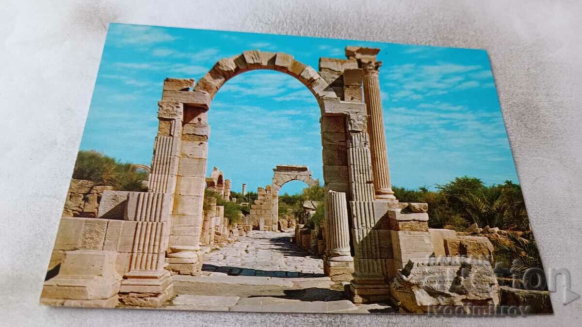 Carte poștală Leptis Magna Antiquities 1986