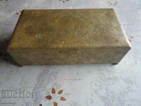 Antique bronze and wood box