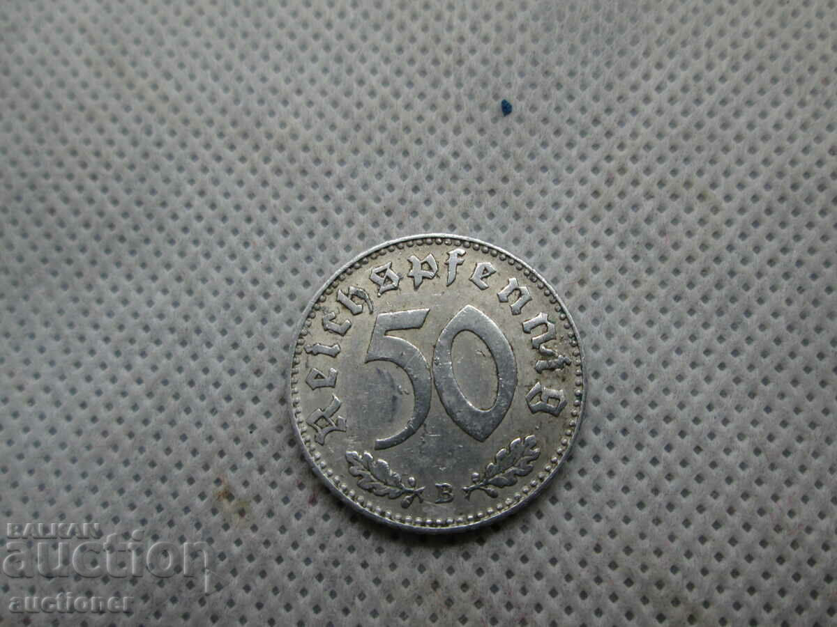 50 REICHSPFENING 1943 B THIRD REICH - 6 50 REICHSPFENING 1943 B THIRD REICH - 6