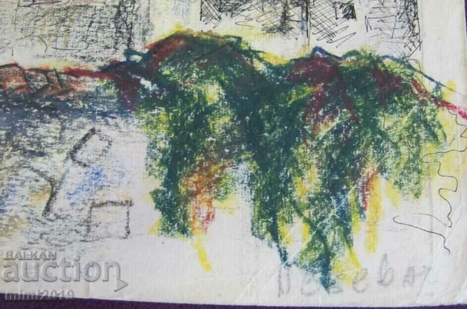 Auction Painting, Pastel Auction Painting, Pastel